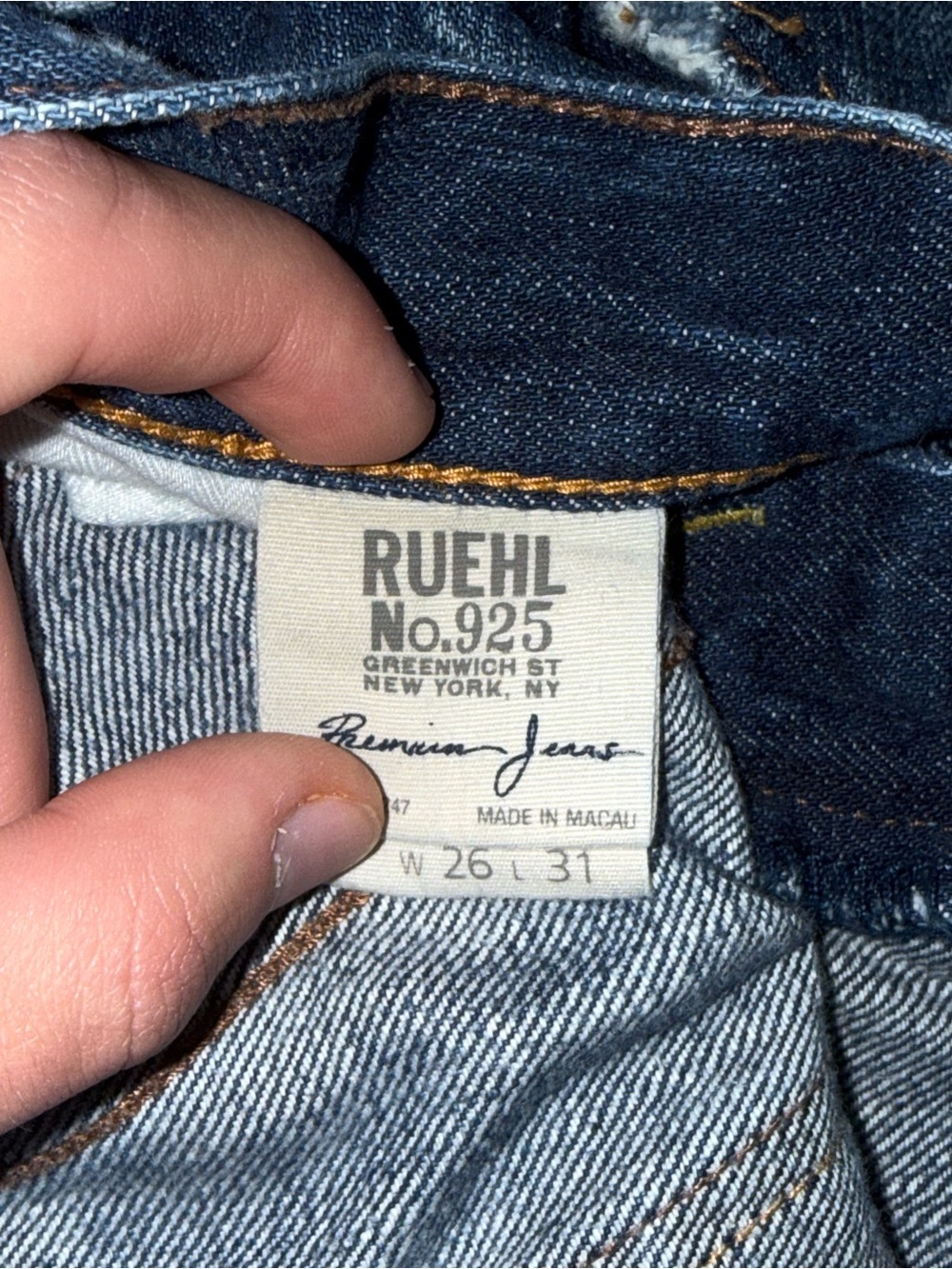 Ruehl No.925 Dark Blue Denim Flare Jeans